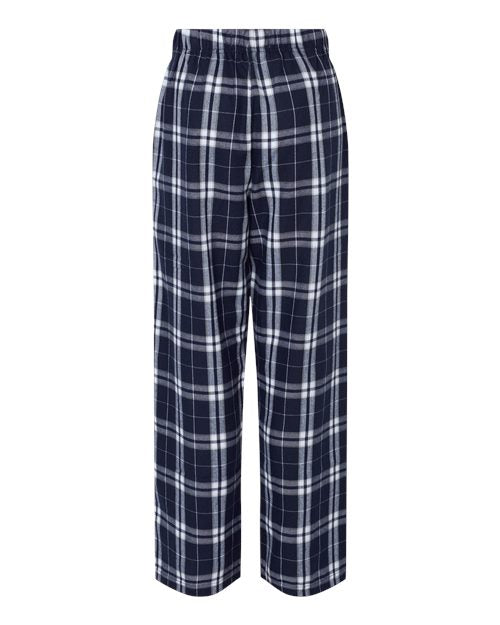 Boxercraft BY6624 Navy/ Silver Plaid — back