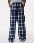 Boxercraft BY6624 Navy/ Silver Plaid — on model back
