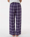 Boxercraft BY6624 Purple/ White Plaid — on model back