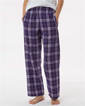 Boxercraft BY6624 Purple/ White Plaid — on model front