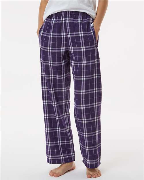 Boxercraft BY6624 Purple/ White Plaid — on model front