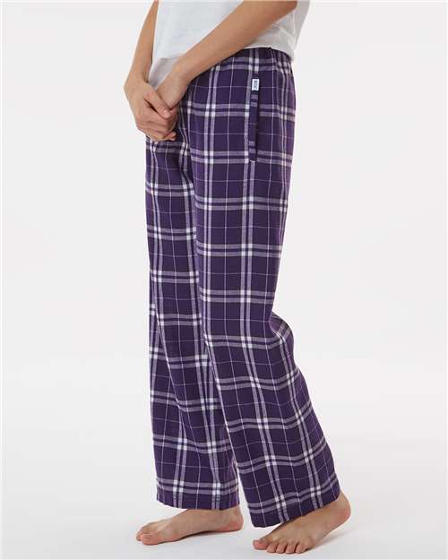 Boxercraft BY6624 Purple/ White Plaid — on model side