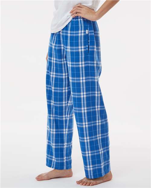 Boxercraft BY6624 Royal/ Silver Plaid — on model side