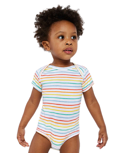 Infant Fine Jersey Bodysuit - Rainbow Stripe