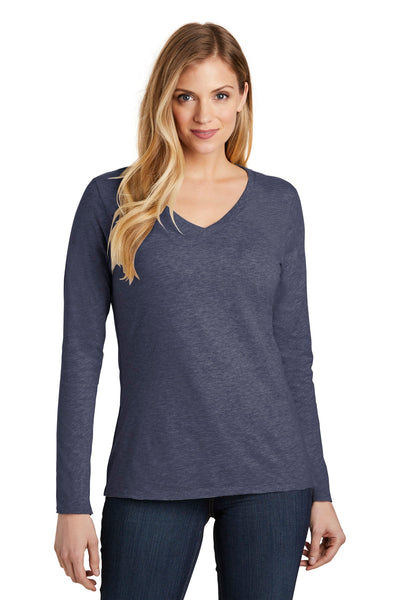 Women's Very Important Tee Long Sleeve V-Neck - Heather Navy