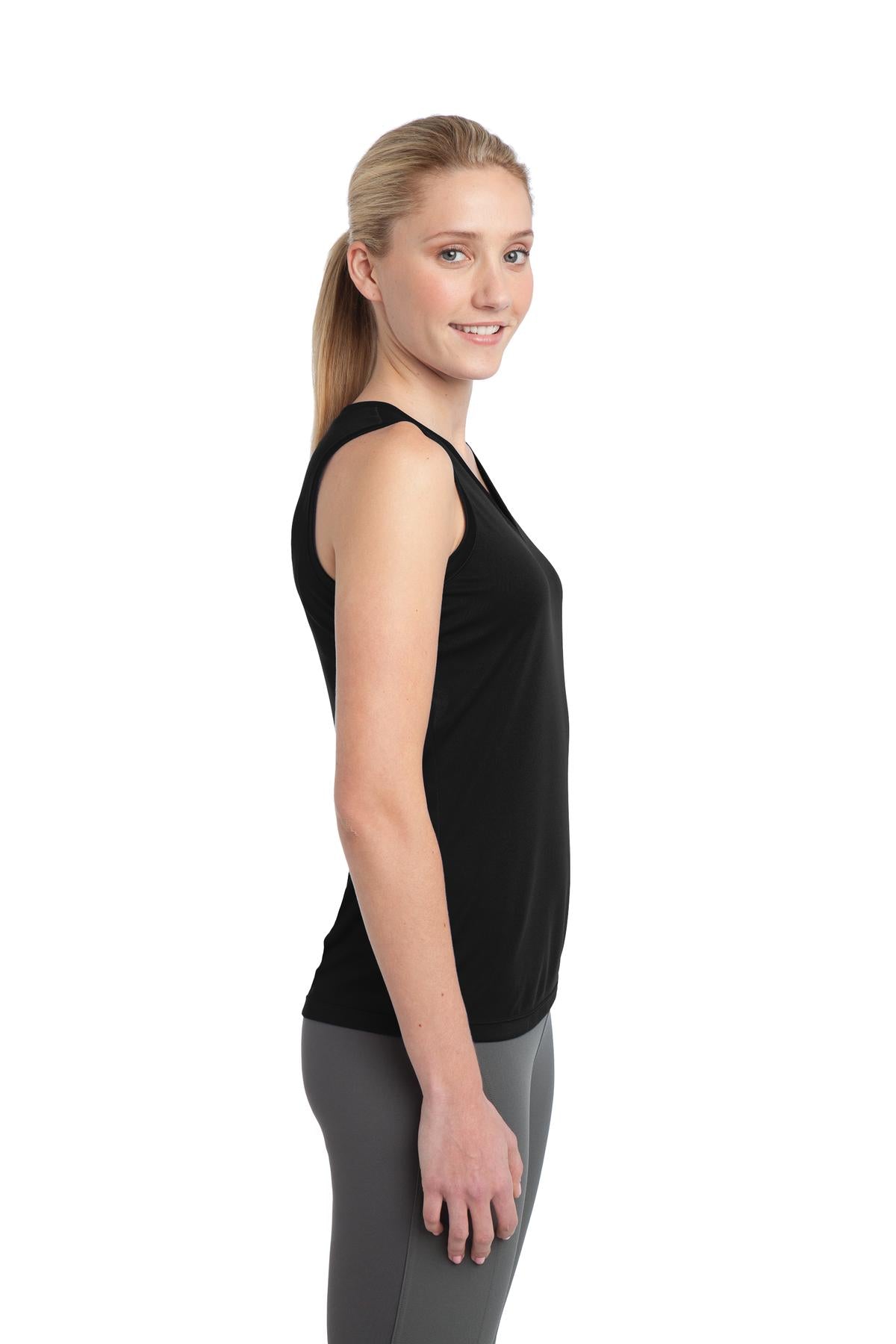 Women's Sleeveless PosiCharge Competitor V-Neck Tee - Black