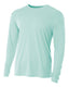 A4 NB3165 - Youth Long Sleeve Cooling Performance Crew Shirt - Pastel Mint
