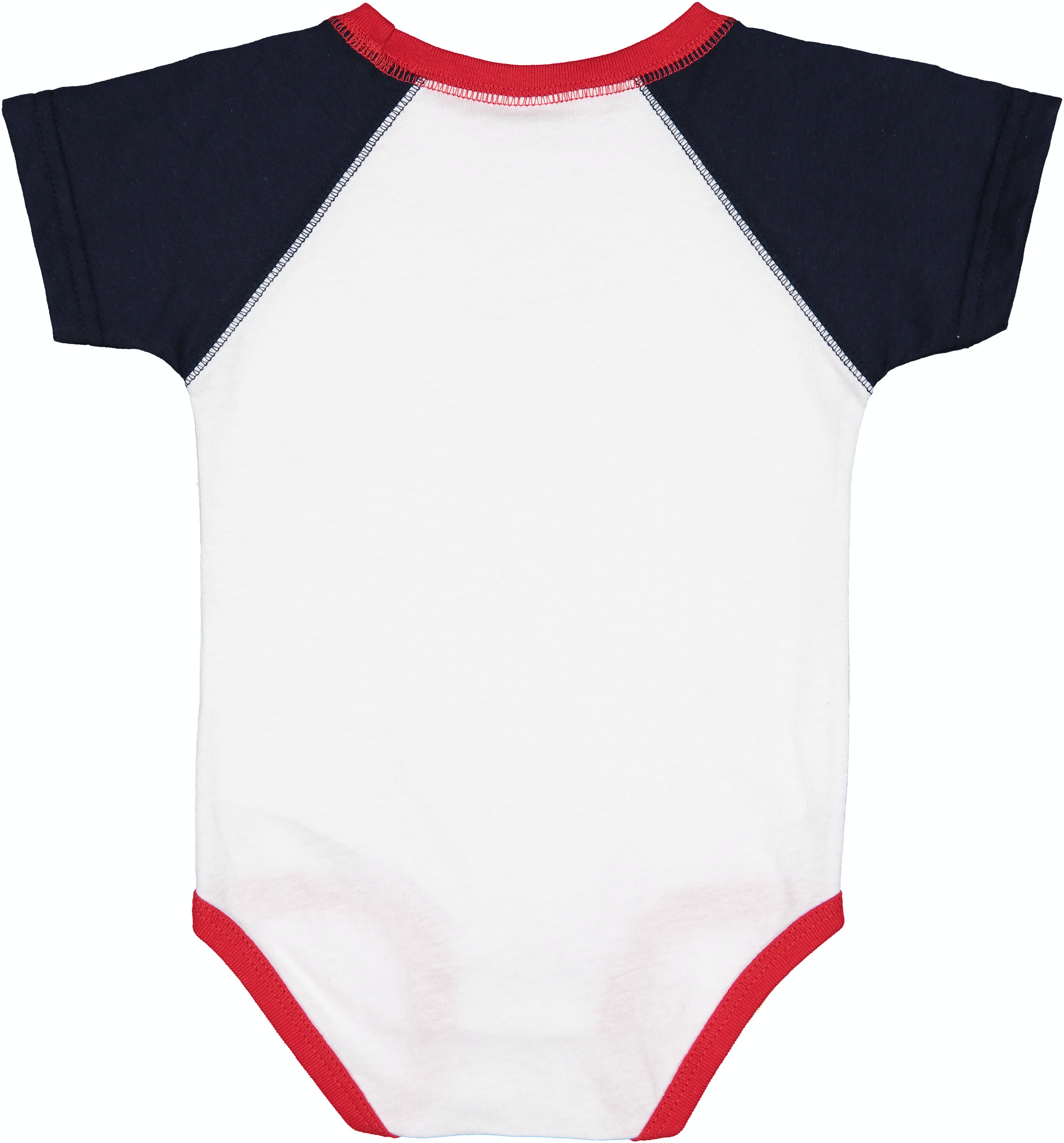 Infant Baseball Bodysuit - White / Navy / Red