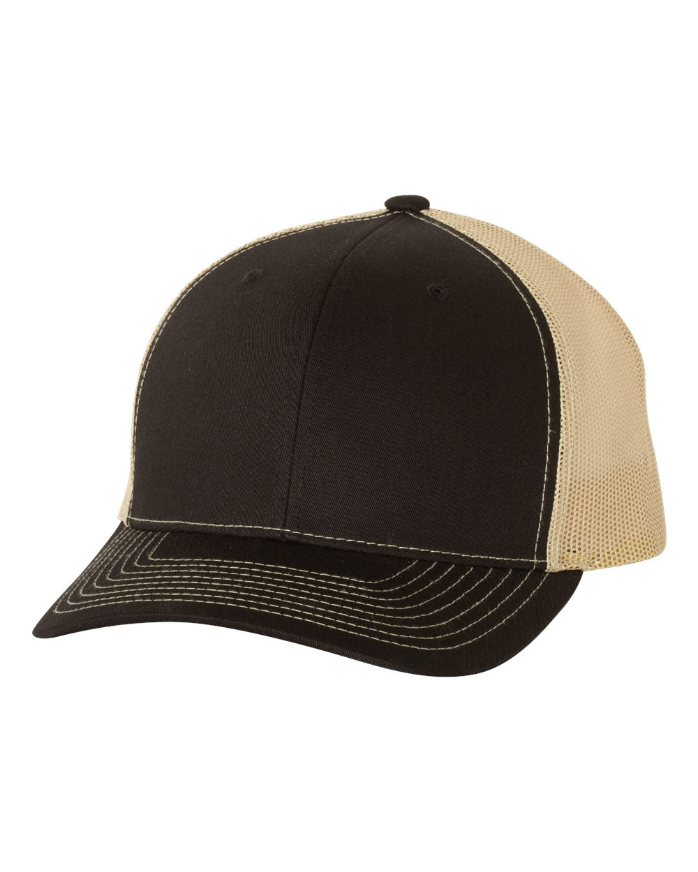 Snapback Trucker Cap - Black / Vegas Gold