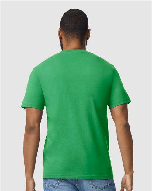 Gildan 65000 Irish Green — on model back