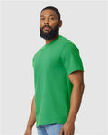 Gildan 65000 Irish Green — on model side