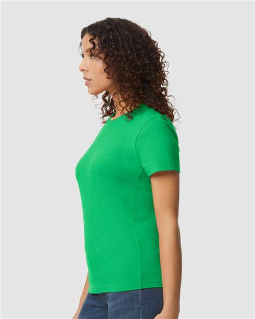 Gildan 65000L Irish Green — on model side