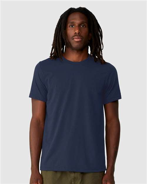 BELLA + CANVAS 3001ECO Navy — on model front