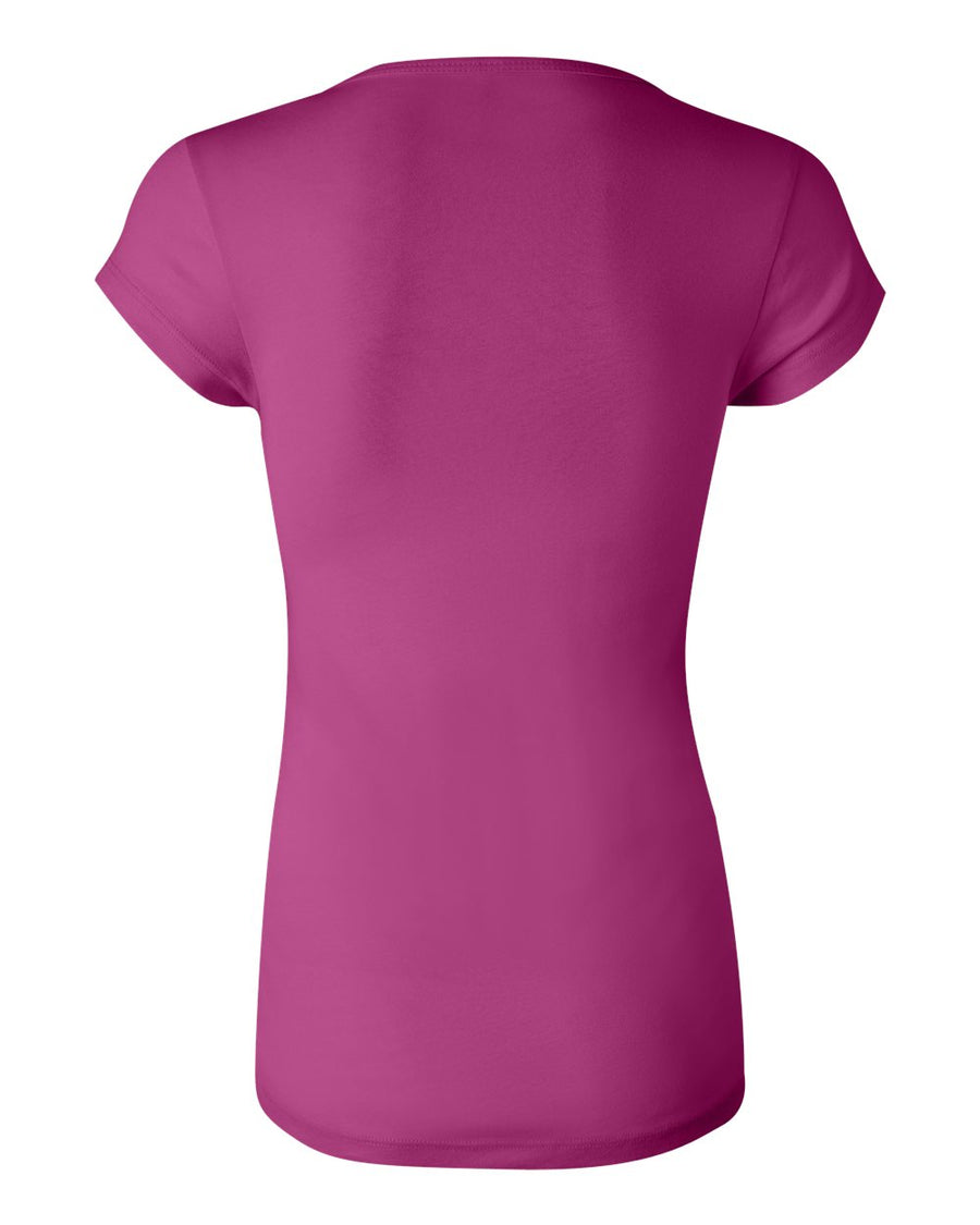 Women's Sheer Mini Rib Scoopneck Tee - Berry
