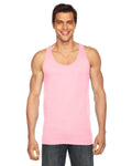 Unisex Poly-Cotton Tank - Neon Heather Pink