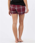 Boxercraft BW6501 Garnet/ Black Plaid — on model back
