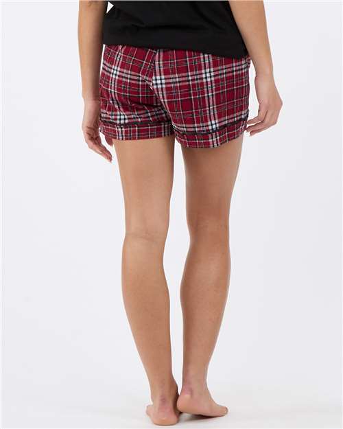 Boxercraft BW6501 Garnet/ Black Plaid — on model back