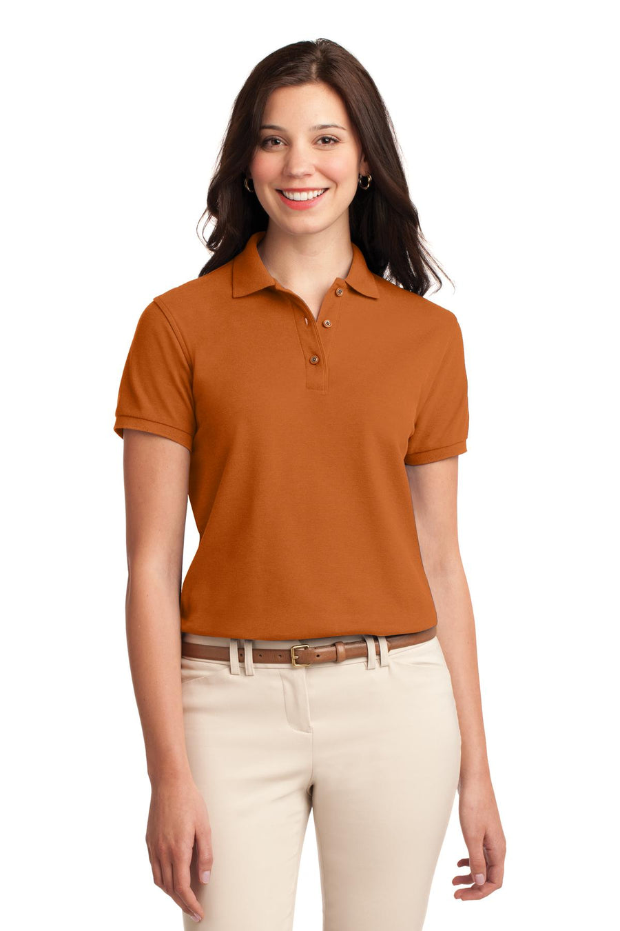 Women's Silk Touch Polo - Texas Orange