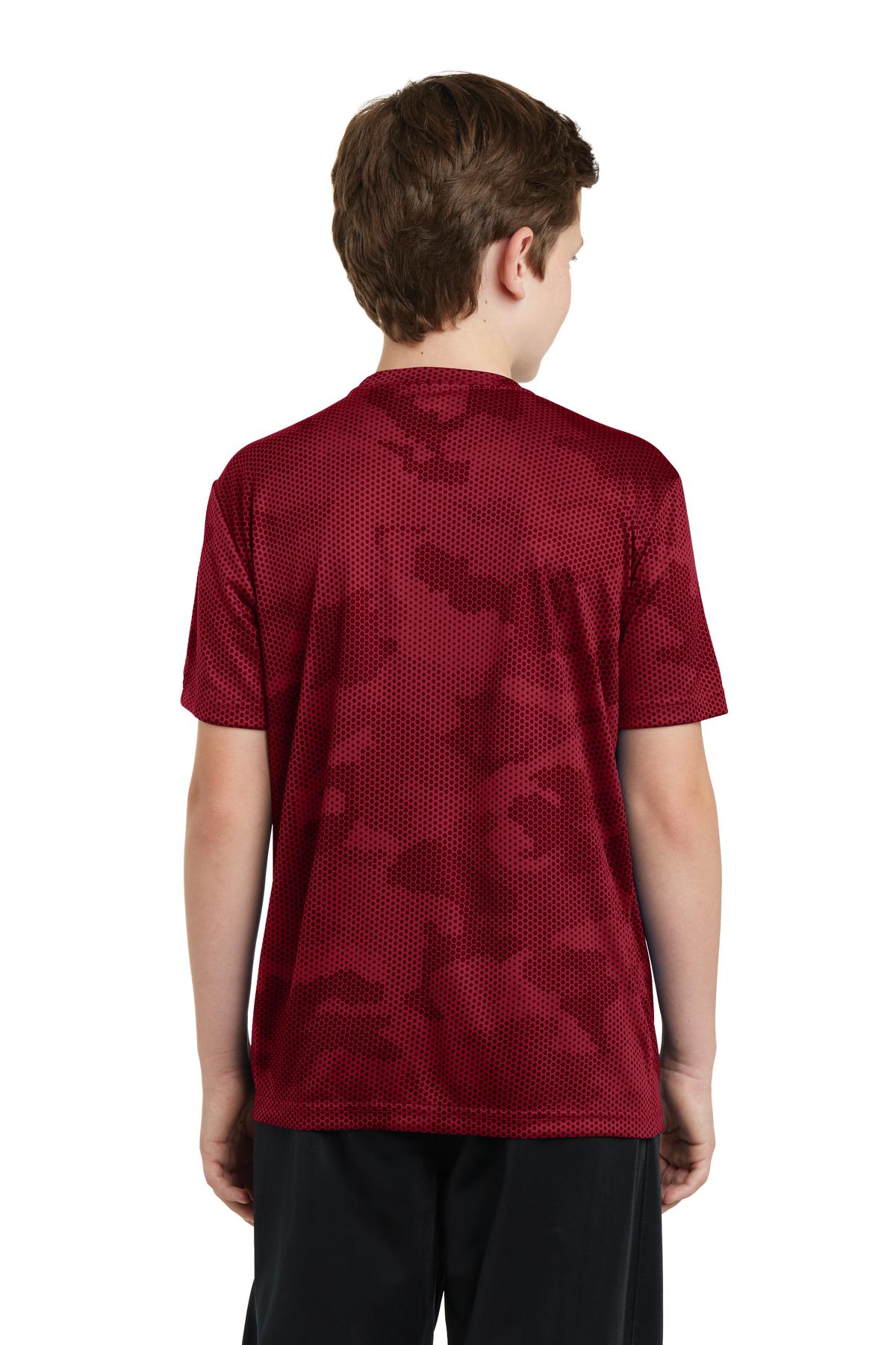 Youth CamoHex Tee - Deep Red