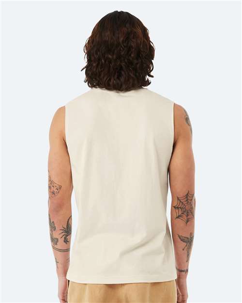 BELLA + CANVAS 3483 Natural — on model back