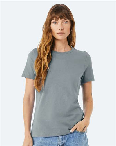 BELLA + CANVAS 6400 Blue Storm — on model front