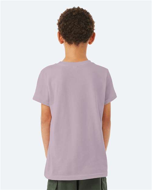 BELLA + CANVAS 3001Y Light Violet — on model back