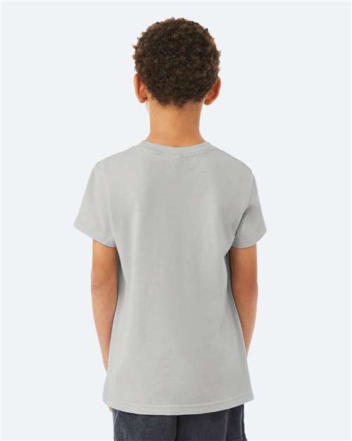 BELLA + CANVAS 3001Y Solid Athletic Grey — on model back