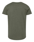 BELLA + CANVAS 3001YCVC Heather Military Green — back