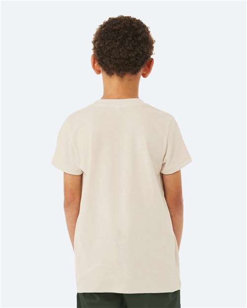 BELLA + CANVAS 3413Y Solid Natural Triblend — on model back