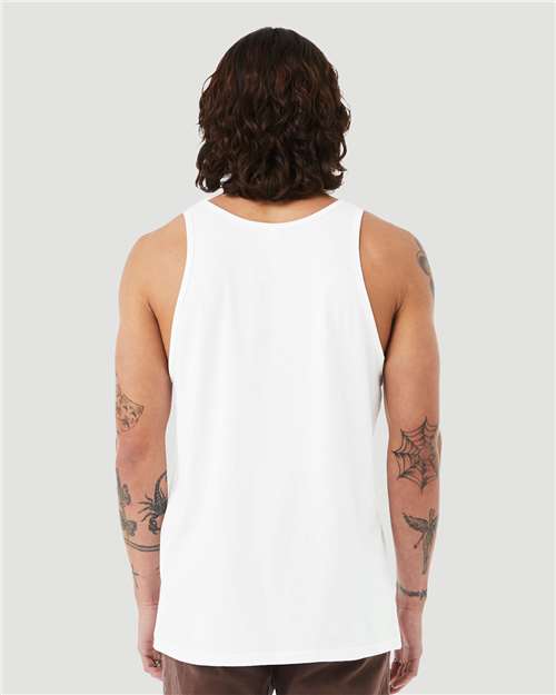 BELLA + CANVAS 3480CVC Solid White Blend — on model back