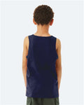BELLA + CANVAS 3480Y Navy — on model back