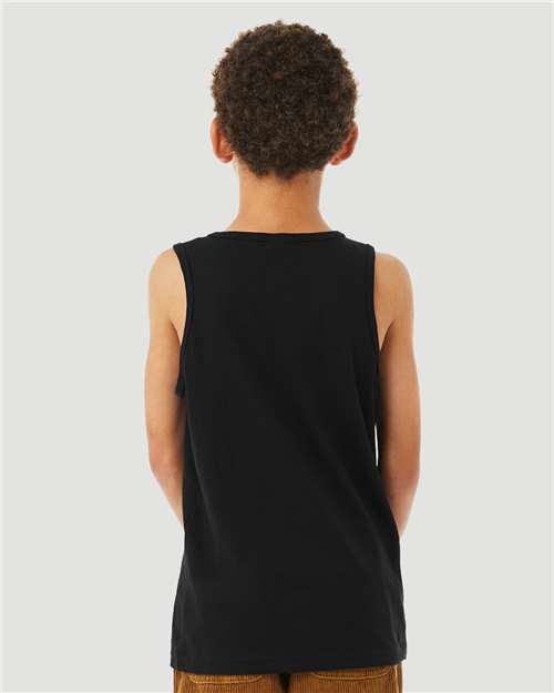 BELLA + CANVAS 3480YCVC Solid Black Blend — on model back