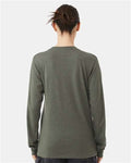 BELLA + CANVAS 3501CVC Heather Military Green — on model back