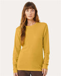 BELLA + CANVAS 3501CVC Heather Mustard — on model front