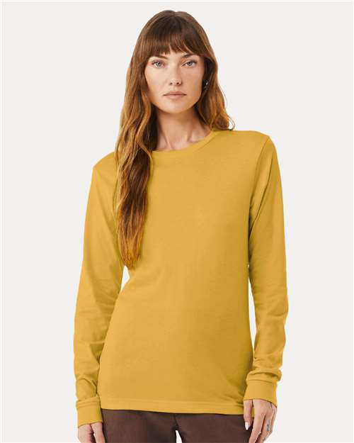 BELLA + CANVAS 3501CVC Heather Mustard — on model front