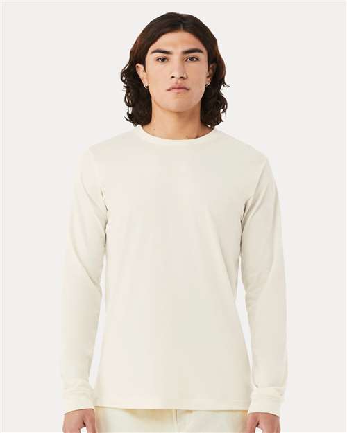 BELLA + CANVAS 3501CVC Heather Natural — on model front