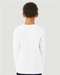 BELLA + CANVAS 3501YCVC Solid White Blend — on model back