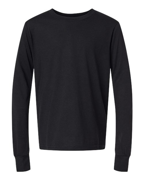 BELLA + CANVAS 3513Y Solid Black Triblend — front