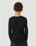 BELLA + CANVAS 3513Y Solid Black Triblend — on model back