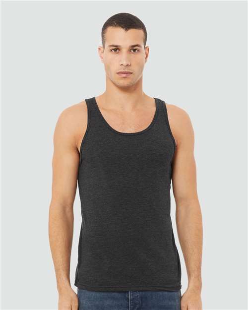 BELLA + CANVAS 3480CVC Dark Grey Heather — on model front