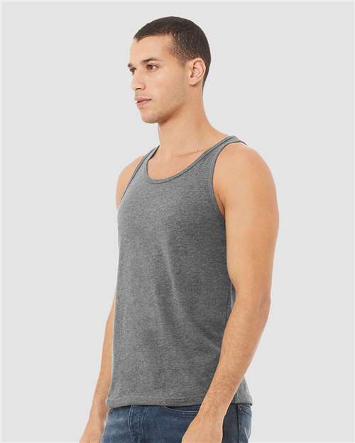BELLA + CANVAS 3480CVC Deep Heather — on model side