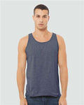 BELLA + CANVAS 3480CVC Heather Navy — on model front