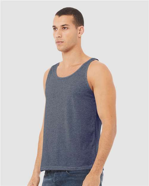 BELLA + CANVAS 3480CVC Heather Navy — on model side