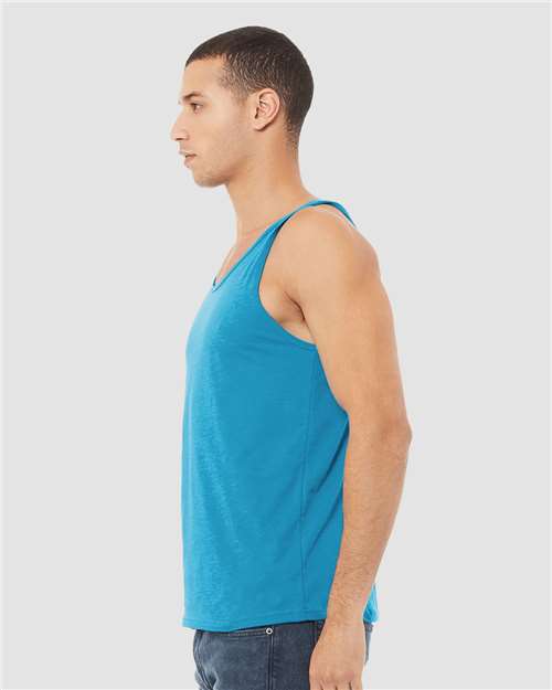BELLA + CANVAS 3480CVC Neon Blue — on model side