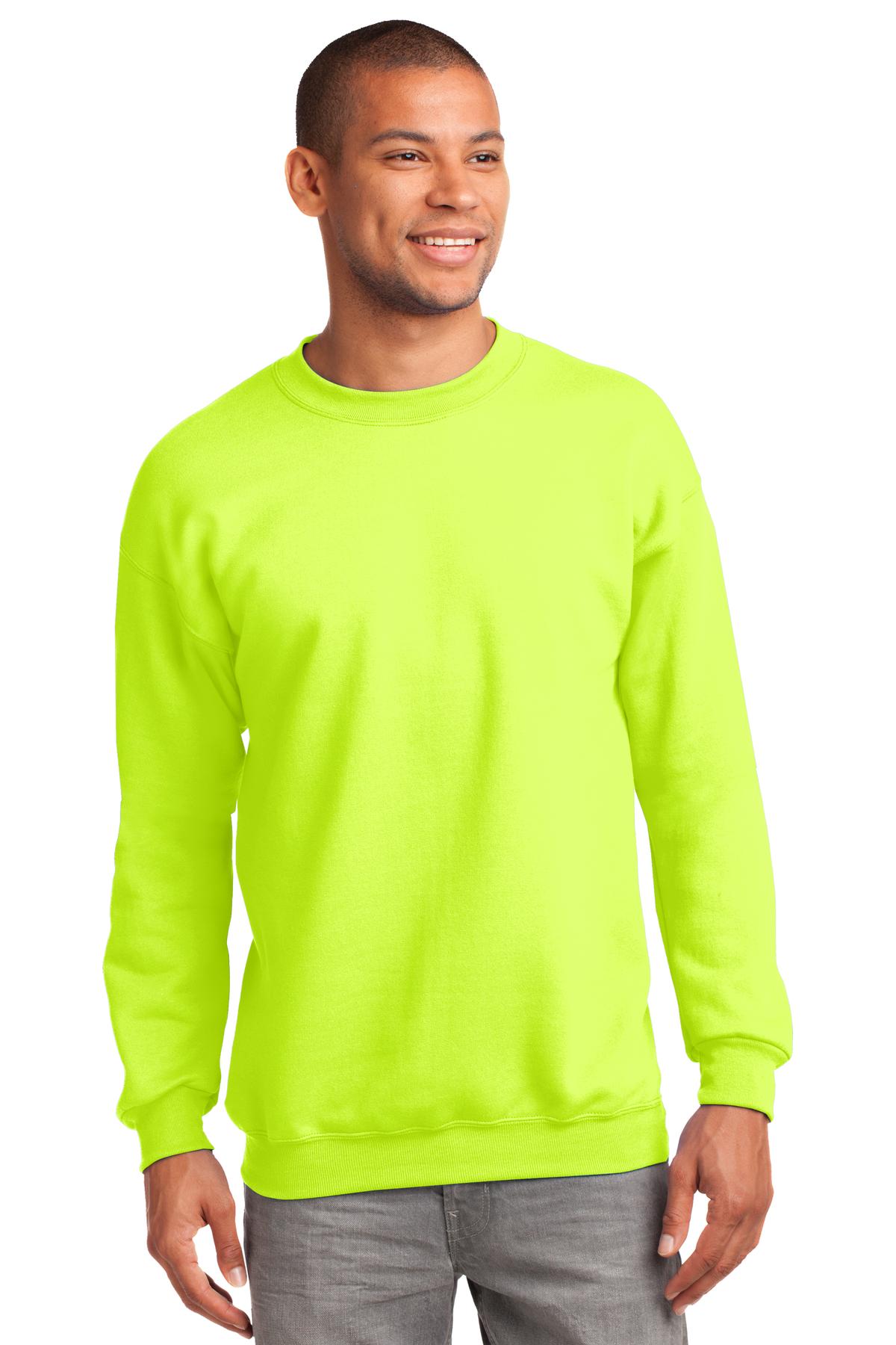 Unisex Tall Essential Fleece Crewneck Sweatshirt - Safety Green