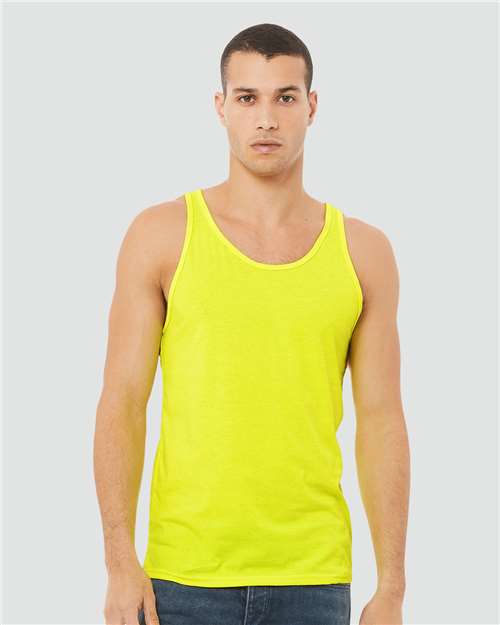 BELLA + CANVAS 3480CVC Neon Yellow — on model front