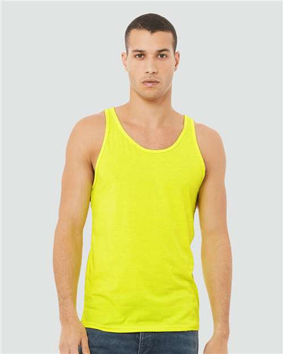 BELLA + CANVAS 3480CVC Neon Yellow — on model front
