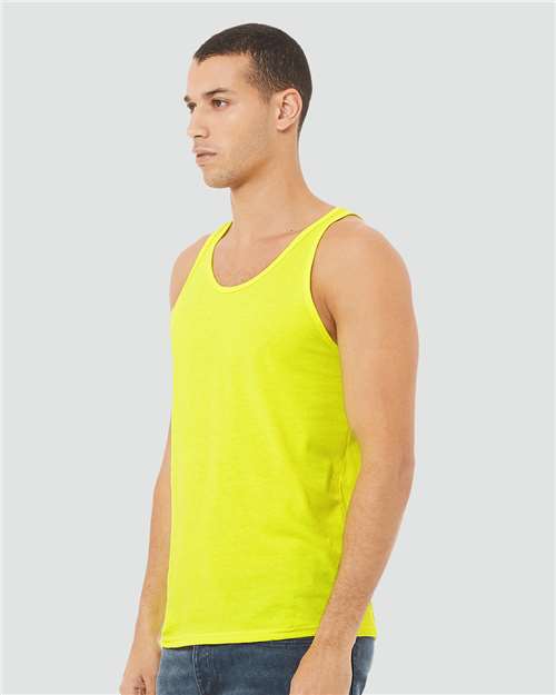 BELLA + CANVAS 3480CVC Neon Yellow — on model side