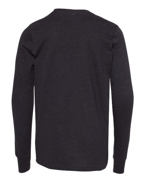 BELLA + CANVAS 3501YCVC Black Heather — back