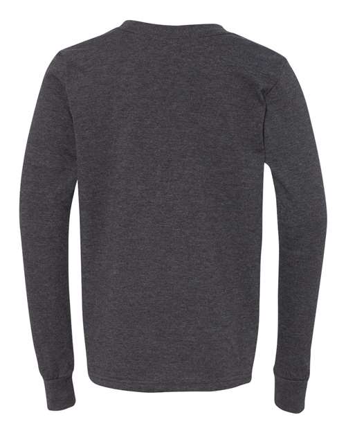 BELLA + CANVAS 3501YCVC Dark Grey Heather — back